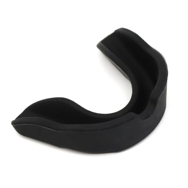 Protetor de dentes de silicone para desporto e sono contra o ranger e impactos Bruxismo Boxe Karate Rugby Basquetebol Tamanho ajustável preto