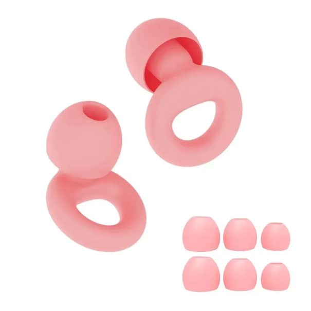 Protetores auriculares de silicone 1,8 x 1,6 cm Contra ruído e água Para dormir Natação Reutilizáveis Protetores auriculares macios rosa