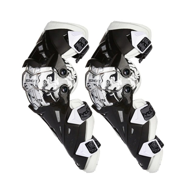Protetores de joelhos para motocicleta 2 pcs N37 branco