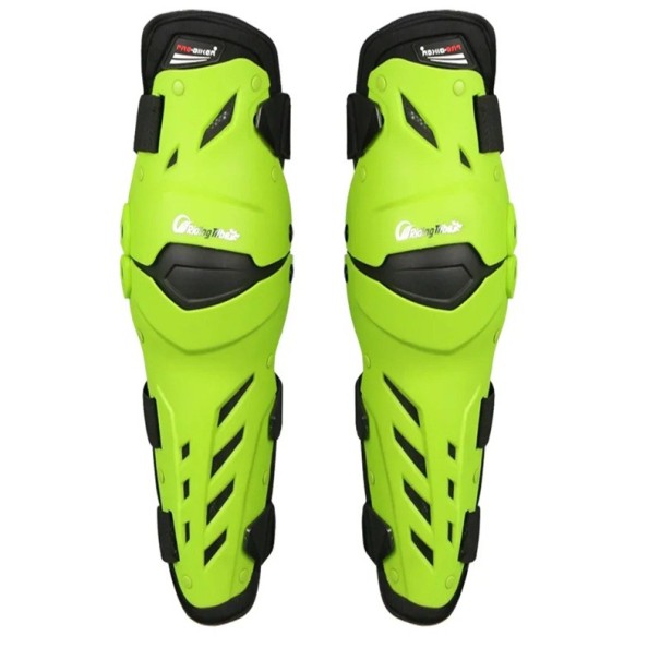Protetores de joelhos para motocicletas e bicicletas 43,5 x 15,5 cm Conjunto de sliders de joelho em PVC Equipamentos de proteção resistentes verde