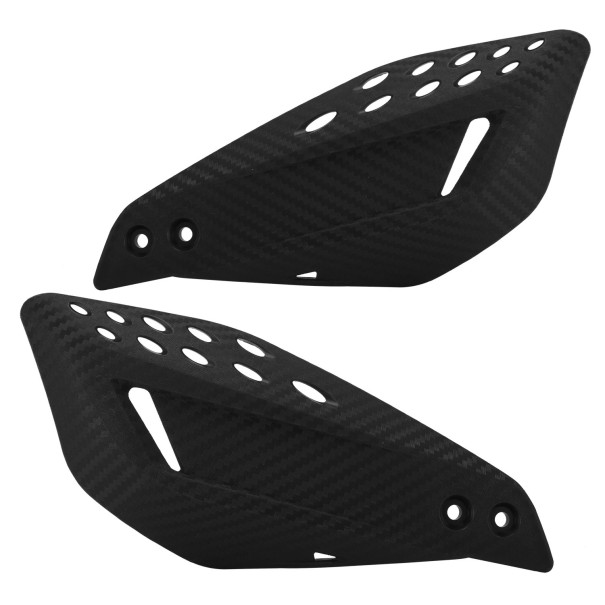 Protetores de mãos universais em carbono 22 mm Motocross Enduro ATV Dirt Bike Coberturas de guiador contra vento e chuva com ventilação preto