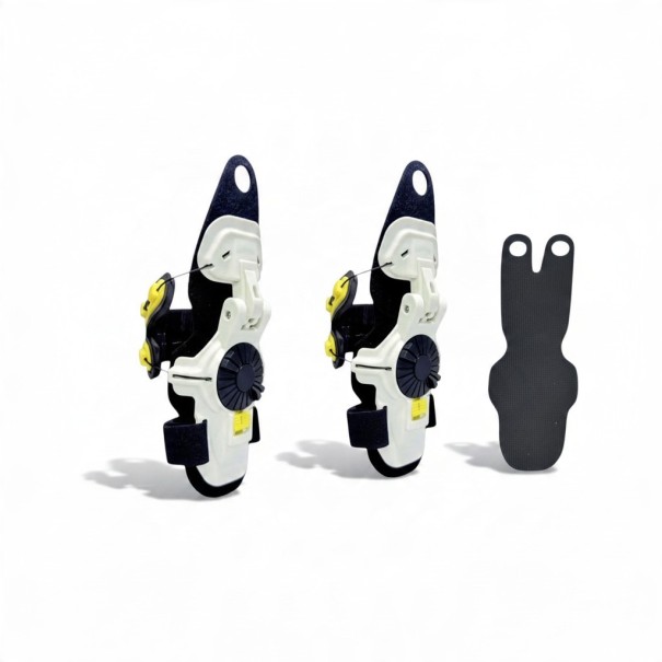 Protetores de pulso para motociclistas 2 pcs Órtese articulada com aperto rotativo Para pulso 6,0–7,4 cm Material PU Para moto branco
