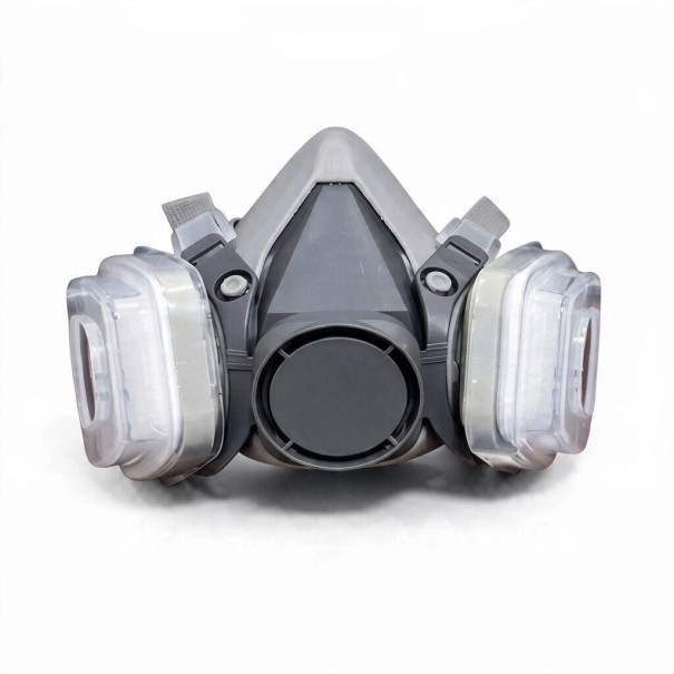 Protiprallmasken 6200 mit Filterset 5N11 Größe 12,5 x 11,5 cm Doppelfilter Grau Für Schleifen, Lackieren und staubige Umgebungen 1