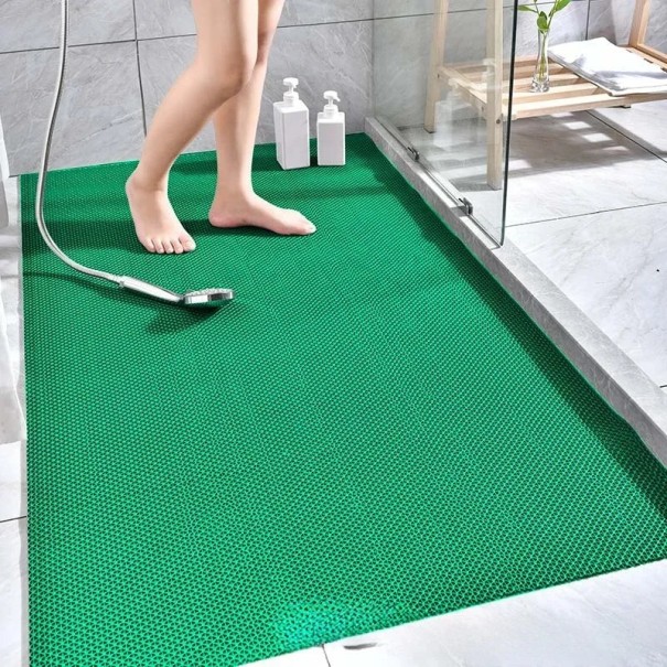 Protiskluzová podložka do sprchy 40 x 90 cm z PVC s mřížkovou strukturou pro bezpečnost v koupelně, sauně i u bazénu, voděodolná zelená