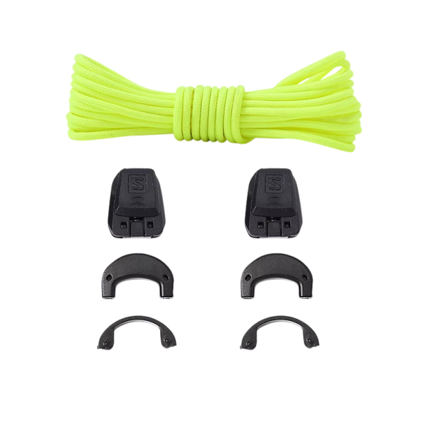 Provazové tkaničky bez zavazování 120 cm 1 pár Kulaté tenisové tkaničky s přezkou Pro děti i dospělé Běh outdoor móda neonová zelená