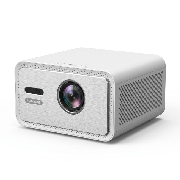 Proyector Flixtone D9W Mini Full HD 1080p 2500 lúmenes ANSI Android 12 Wi-Fi 5 GHz y Bluetooth 2x HDMI Corrección automática Blanco Cine en casa 1