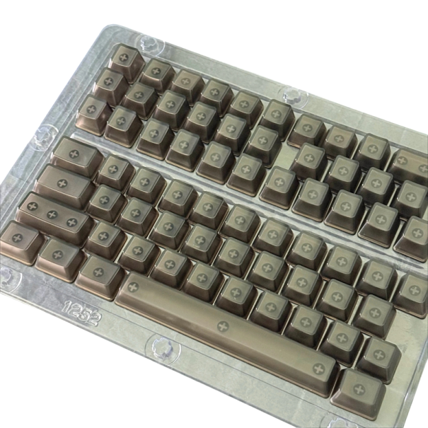 Průhledné klávesy pro numerickou klávesnici blank OEM profil PC kouřově černé keycaps pro mechanickou klávesnici 1