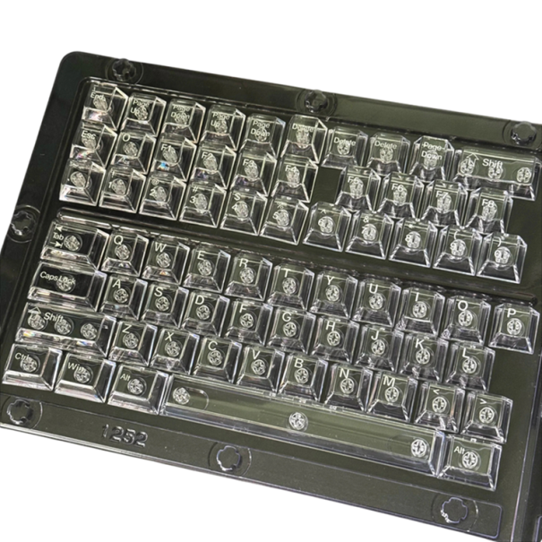 Průhledné klávesy pro numerickou klávesnici s potiskem OEM profil PC transparentní keycaps pro mechanickou klávesnici 1