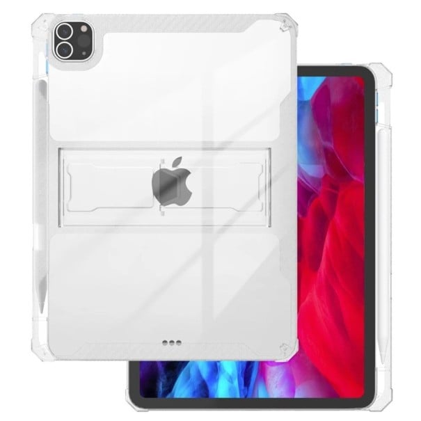 Průhledný kryt na tablet iPad Pro 11 palců 2018 i 2020 silikonový obal se stojánkem a zesílenými rohy ochrana displeje i hran 1