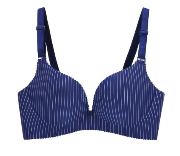 Pruhovaná push up podprsenka J2713 modrá 80C