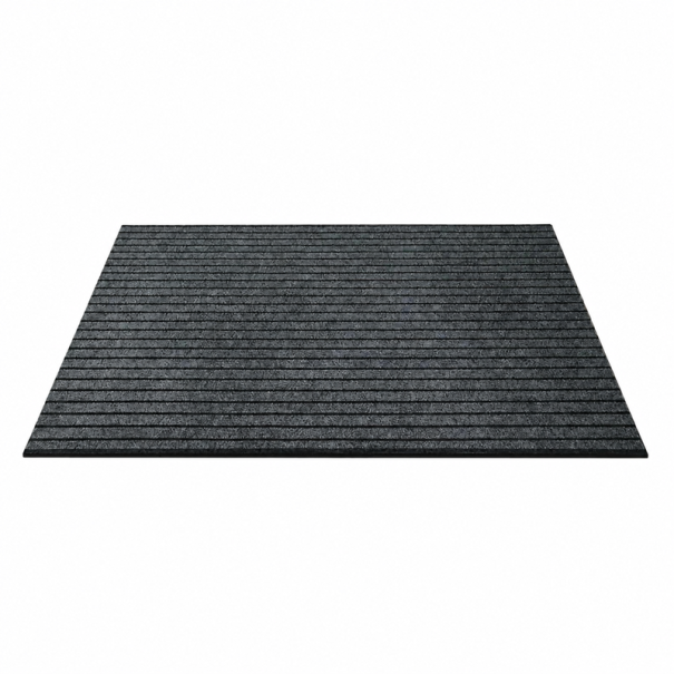 Pruhovaná velkoplošná rohož 100 x 160 cm s protiskluzovým podkladem do prostorné vstupní haly nebo komerčního prostoru kanceláře šedá