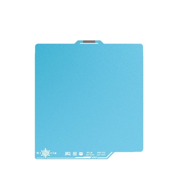 Pružná oceľová podložka 256 × 256 mm CryoGrip Frostbite Hrubá obojstranná textúra pre PLA a PETG kompatibilná s Bambu Lab P1 a X1 1