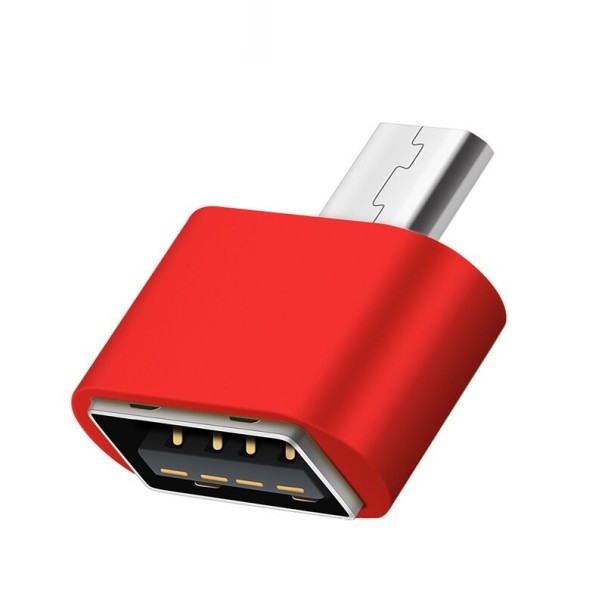 Przejściówka micro USB na USB 2.0 5 szt czerwony