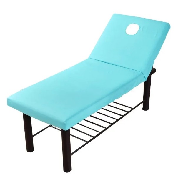 Prześcieradło do masażu 190x70 cm 100% poliester Elastyczny pokrowiec ochronny SPA Wellness Cosmetics Łatwa konserwacja turkusowy