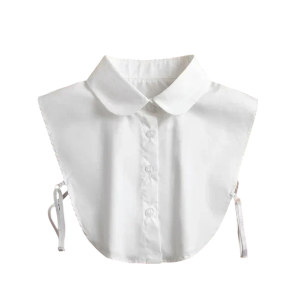 Ψεύτικος γιακάς για γυναίκες Ελκυστικός αποσπώμενος γυναικείος γιακάς Κλασικός διακοσμητικός γιακάς για πουλόβερ μπλούζες φορέματα Στυλάτο μοντέρνο αξεσουάρ λευκό