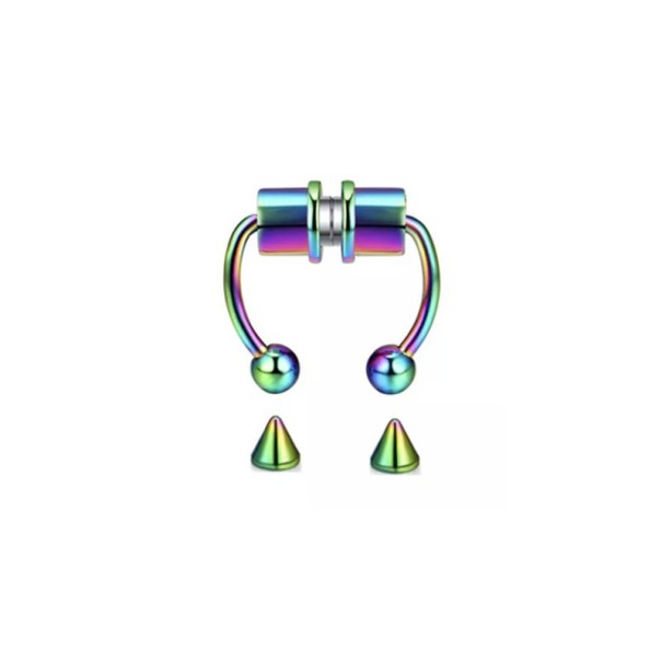 Ψεύτικος piercing μύτης υπόκορφα ουράνιο τόξο