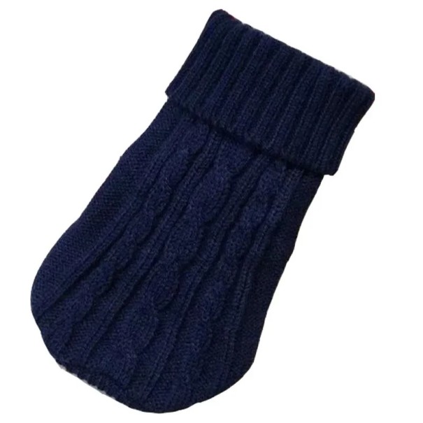 Psí sveter 6 - 9 kg Pletený sveter pre stredné psy Hrejivý zimný obleček Pohodlný a elastický materiál Jesenná a zimná ochrana proti chladu Štýlový design tmavo modrá