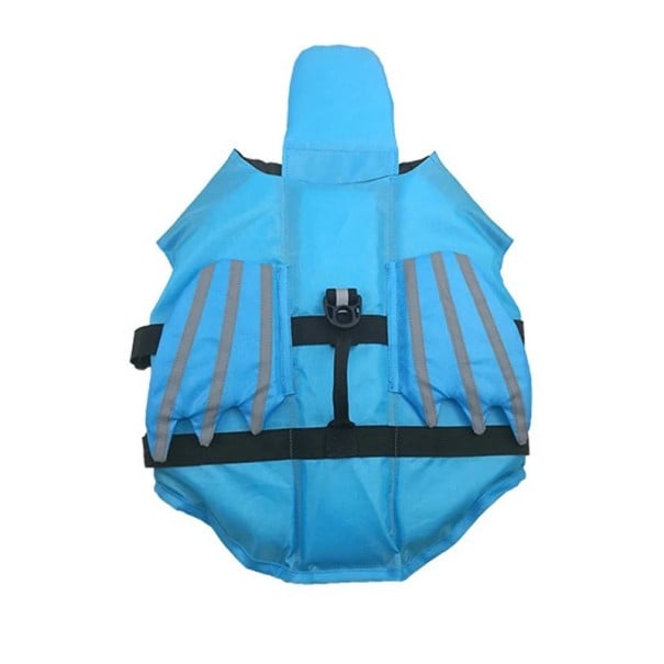 Psí záchranná vesta s křídly a odrazivými pásky Délka zad 33 cm Obvod hrudi 54 až 60 cm a obvod krku 43 až 46 cm Pro psy 8 až 22 kg 1