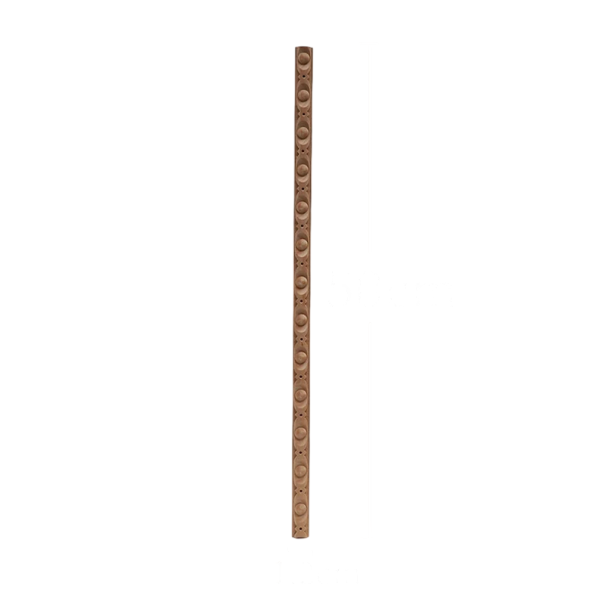 Puinen koristeellinen listan pyöreällä reliefikuviolla 50×1,2 cm massiivipuuta luonnollinen ruskea kapea lista huonekaluille ja sisustukseen 1
