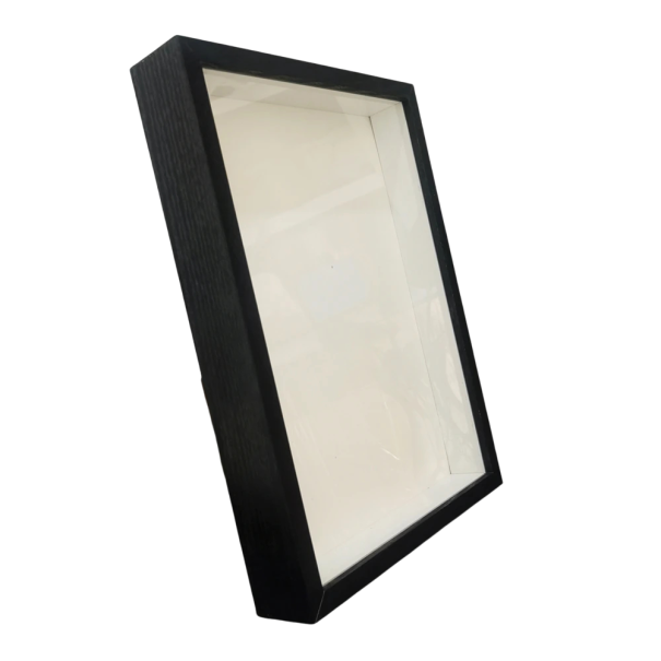 Puinen valokuvakehys Shadow Box 10 × 15 cm Kehyksen syvyys 3 cm Tee-se-itse-koriste Pohjoismaiseen tyyliin Luonnonpuusta Kolmiulotteinen musta