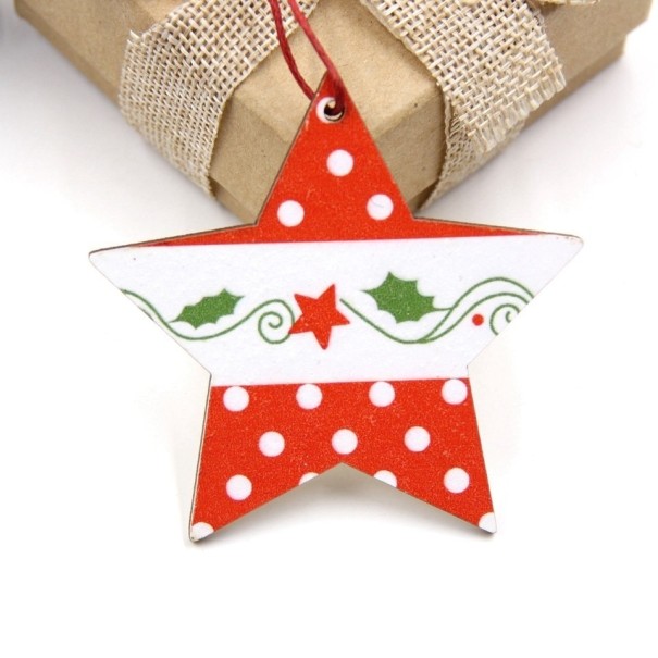 Puisia joulukoristeita 9 kpl 2