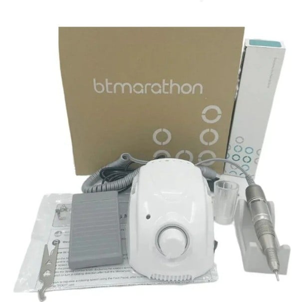 Pulidora eléctrica de uñas 65W con regulación de velocidad 35000 rpm, conjunto con mango H200 y pedal para manicura y pedicura 1