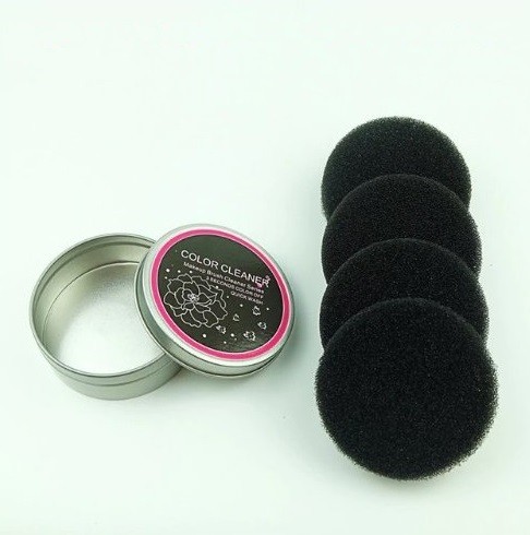 Pulitore per pennelli da trucco con spugna 1