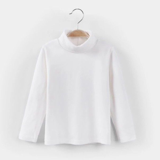Pull à col roulé pour enfants L509 blanc 4