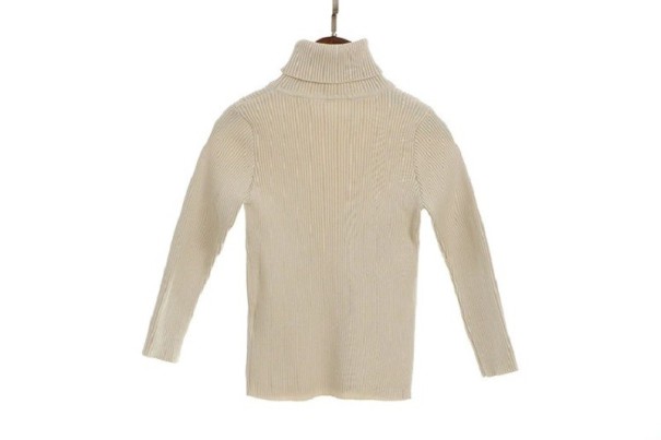Pull à col roulé pour enfants L643 beige 3