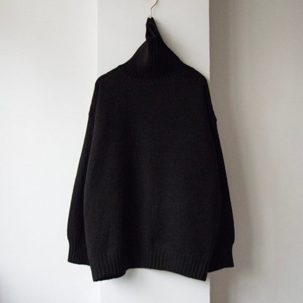 Pull à col roulé pour femmes G299 noir