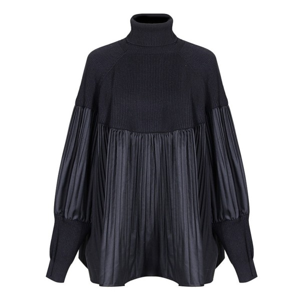 Pull col roulé combiné pour femmes 1
