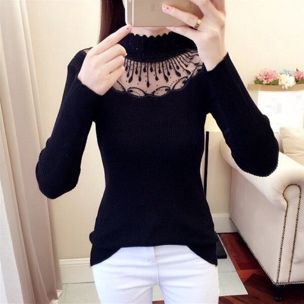 Pull col roulé femme G360 noir