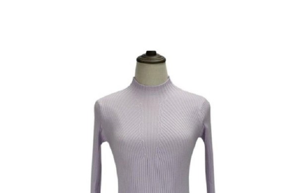 Pull col roulé femme J3274 violet clair