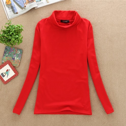 Pull col roulé pour femmes en différentes couleurs rouge
