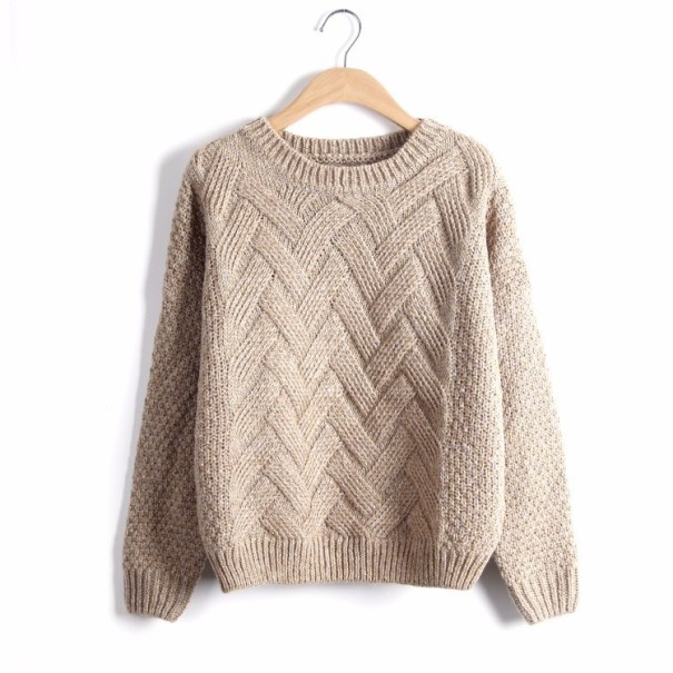 Pull en tricot d'hiver pour femmes J2864 kaki