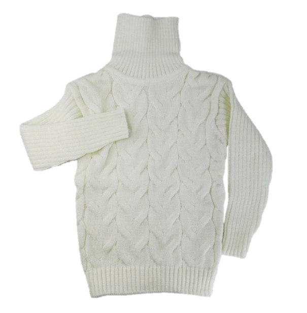 Pull en tricot pour enfant J2888 blanc 4