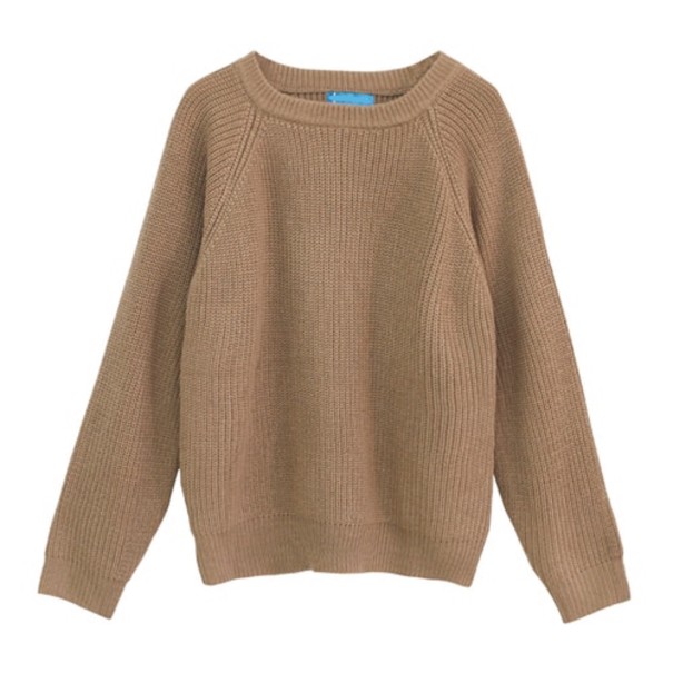 Pull en tricot pour femmes G246 marron clair