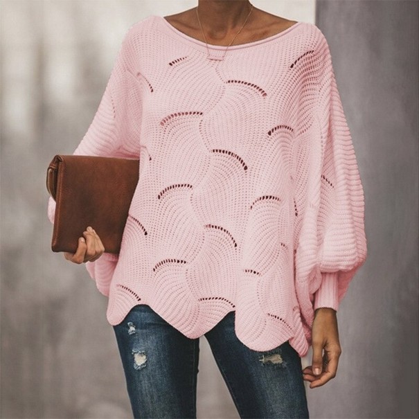 Pull en tricot pour femmes G324 rose M