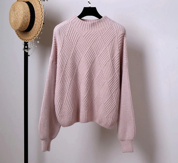 Pull en tricot pour femmes G350 vieux rose