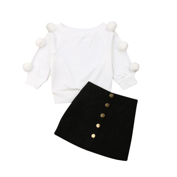 Pull et jupe pour fille L1304 6