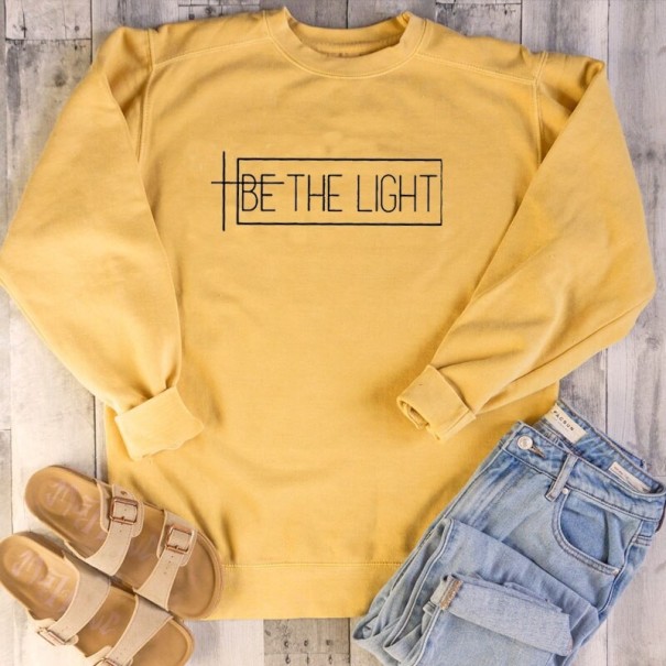 Pull féminin avec impression jaune S