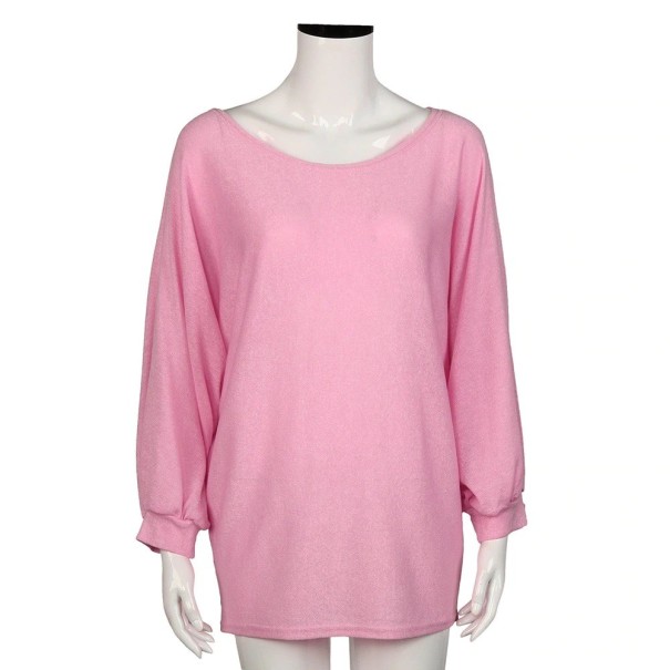 Pull femme à manches chauve-souris G390 rose