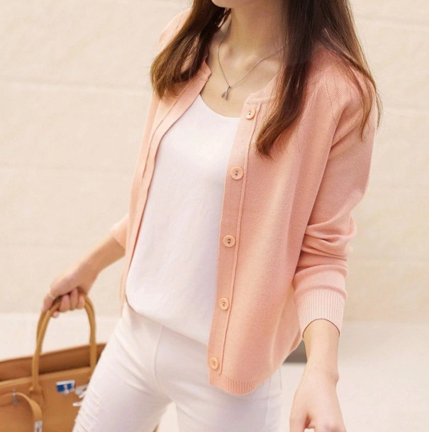 Pull Femme avec Boutons G315 abricot M