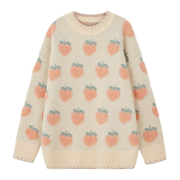 Pull femme avec des fruits 1
