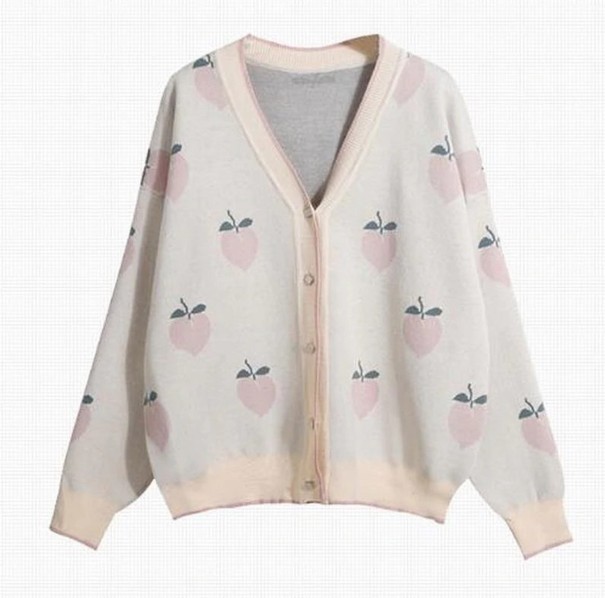 Pull Femme avec Pêches crème