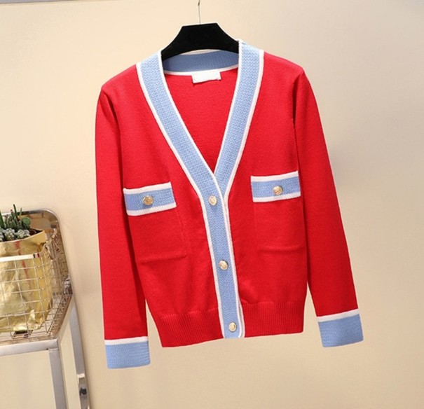 Pull femme avec poches et boutons XS 2