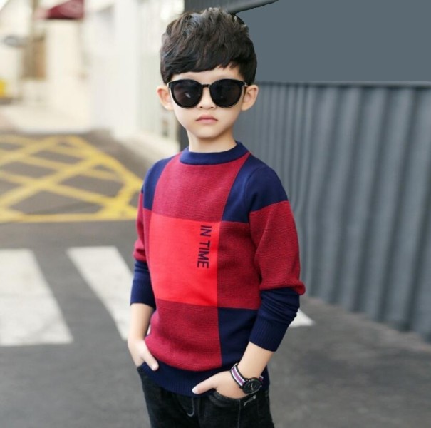 Pull garçon L988 rouge 11