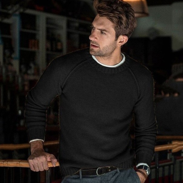Pull homme F218 noir L