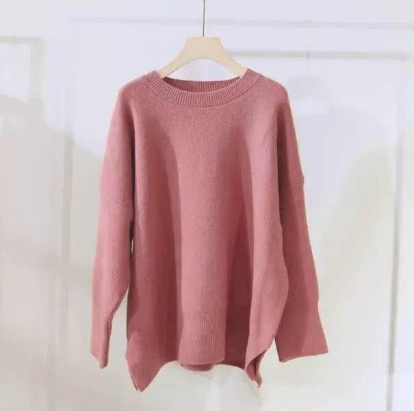 Pull oversize pour femmes G386 vieux rose