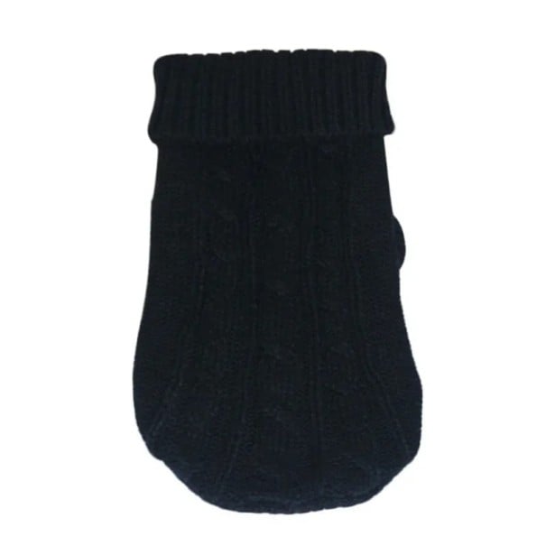 Pull pour chien 1 - 2 kg Pull tricoté pour petits chiens Vêtement chaud et confortable pour chiots Protection contre le froid en hiver noir